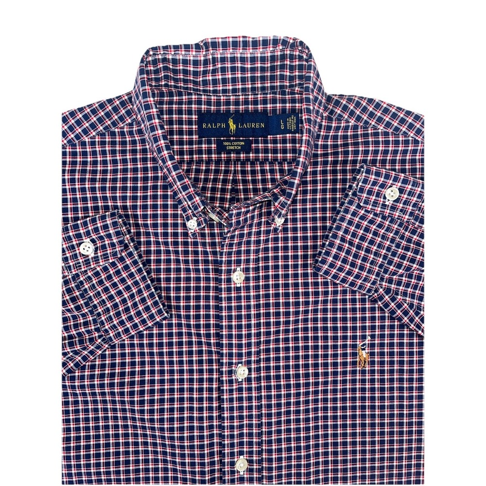 Polo Ralph Lauren Multicolored Checkered Flesh Pony L/S Button Dwn Shirt Men's L